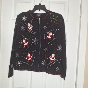 Studio Fa La La Christmas Ugly Sweater Cardigan Size Small